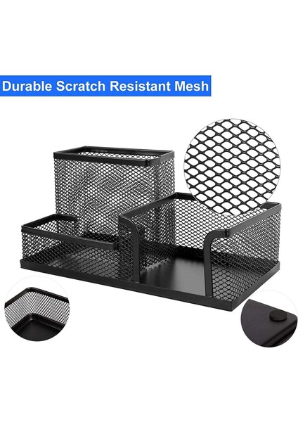 3 Paket Örgü Masa Düzenleyici, Metal Örgü Yapışkan Notlar Tutucu Kalem Tutucu Kart Kutusu Memo Dağıtıcı Ofis Malzemeleri Caddy (Yurt Dışından) fırsatları