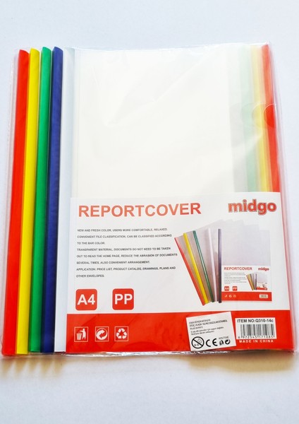 10'lu Sıkıştırmalı Sürgülü Dosya Midgo A4 Pp