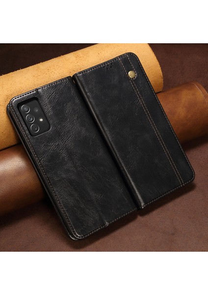 Samsung Galaxy A33 5g Için Pu Deri Manyetik Flip Cüzdan Standlı Telefon Kılıfı - Siyah (Yurt Dışından) indirimleri