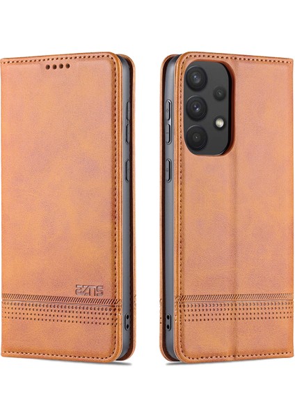 Samsung Galaxy A33 5g Için Vintage Deri Cüzdan Standı Telefon Kılıfı - Kahverengi (Yurt Dışından) fiyatları