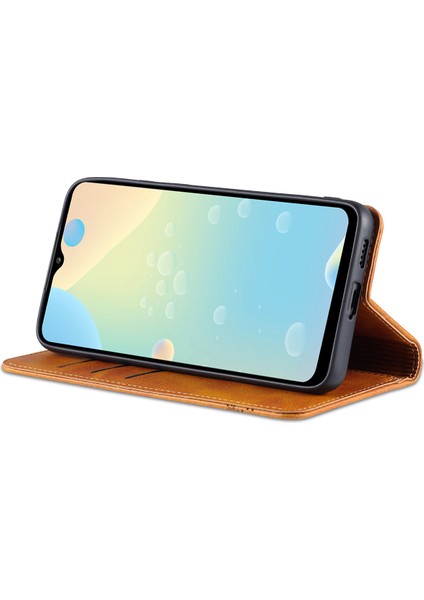 Samsung Galaxy A33 5g Için Vintage Deri Cüzdan Standı Telefon Kılıfı - Kahverengi (Yurt Dışından) fırsatları