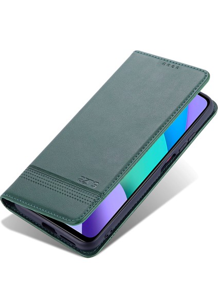 Xiaomi Redmi Note 11 Pro/note 11 Pro+ Için Vintage Deri Cüzdan Standı Telefon Kılıfı - Yeşil (Yurt Dışından)