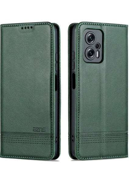 Xiaomi Poco X4 Gt Için Vintage Deri Cüzdan Standı Telefon Kılıfı - Yeşil (Yurt Dışından) fiyatları