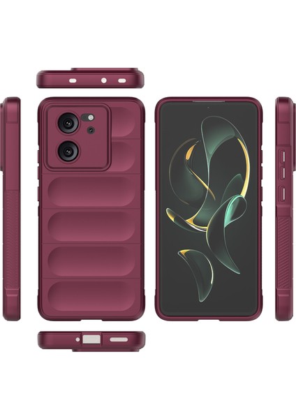 Xiaomi 13T / 13T Pro / Redmi K60 Ultra Için Yumuşak Tpu Kaymaz Telefon Kılıfı - Koyu Kırmızı (Yurt Dışından) modelleri