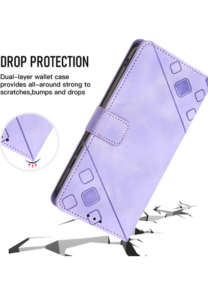 Oppo Reno9 Pro+ Için Kabartmalı Deri Cüzdan Stand Telefon Kılıfı - Mor (Yurt Dışından) fiyatları