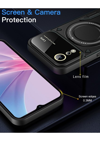 Oppo A78 5g/ A58 5g Için Çift Katmanlı Manyetik Halka Lens Standı Telefon Kılıfı - Rose Gold (Yurt Dışından) indirimleri