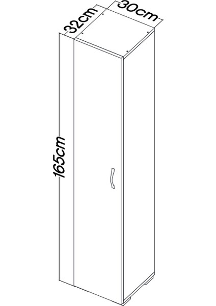 Prime Beyaz Çok Amaçlı 8 Gözlü Dolap -165 cm Geniş Depolama Çözümü