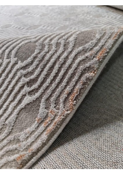 Artex 02503C Gri Terra Modern Saçaklı Halı modelleri