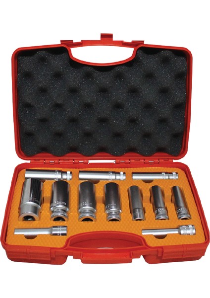 007-RC1113SD 12PC 1/2” Uzun Lokma Seti 12 Köşe