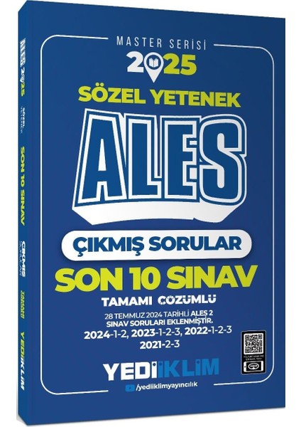 2025 ALES Sözel Yetenek Son 10 Sınav Tamamı Çözümlü Çıkmış Sorular