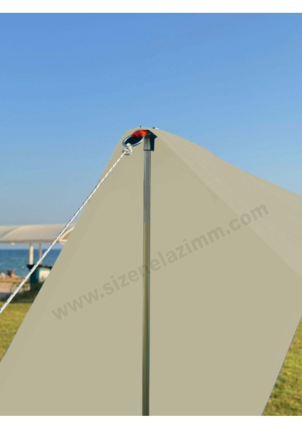 Pratik Kamp Gölgeliği ve Plaj Şemsiyesi 1.5m x 5m Su Itici Oxfort Kumaş (Krem Renk) fiyatları