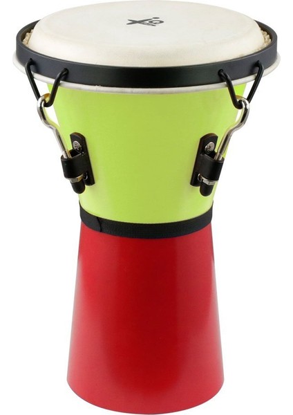7 Inç Yeşil & Kırmızı Akortlu Djembe
