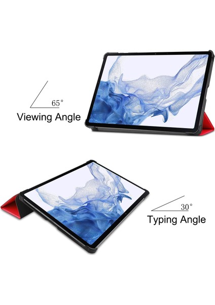 Samsung Galaxy Tab A9 Plus Yatay Standlı Güçlü Mıknatıslı Uyku Modlu Hardback Smart Kılıf SM-X210