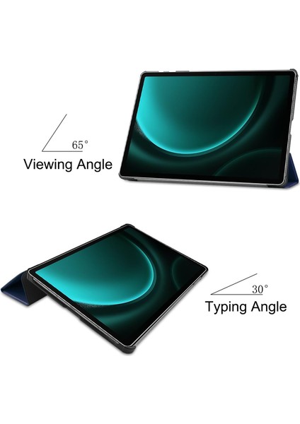 Samsung Galaxy Tab S6 Lite Yatay Standlı Güçlü Mıknatıslı Uyku Modlu Hardback Smart Kılıf P610