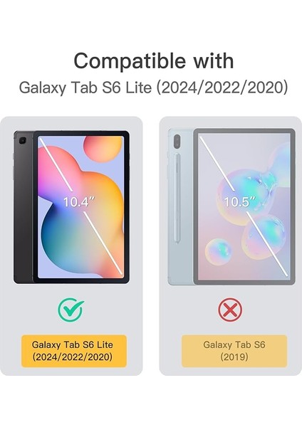Samsung Galaxy Tab S6 Lite Yatay Standlı Güçlü Mıknatıslı Uyku Modlu Hardback Smart Kılıf P610