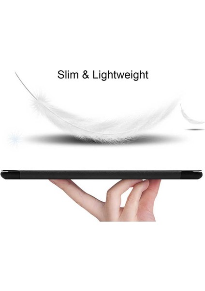 Samsung Galaxy Tab A 8.0 (2019) Yatay Standlı Güçlü Mıknatıslı Uyku Modlu Hardback Smart Kılıf T290 modelleri