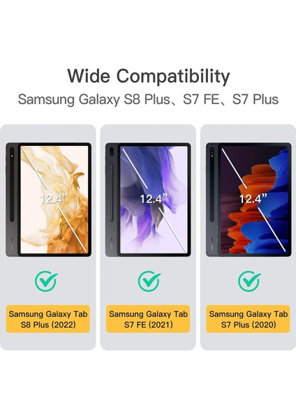 Samsung Galaxy Tab S7 Fe Yatay Standlı Güçlü Mıknatıslı Uyku Modlu Hardback Smart Kılıf SM-T730