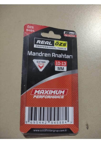 Real Özs Madren Anahtarı 10-13 mm Extra Kalite 2xgüçlü  Özs Kalitesi 1 Adet