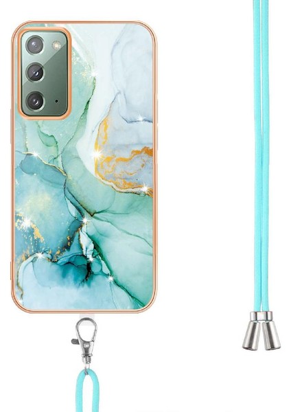 Samsung Galaxy Not 20 Için Kılıf 5g Mermer Tampon Crossbody Kordon Askısı (Yurt Dışından)