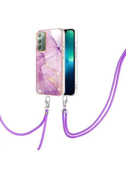 Samsung Galaxy Not 20 Için Kılıf 5g Mermer Tampon Crossbody Kordon Askısı (Yurt Dışından)