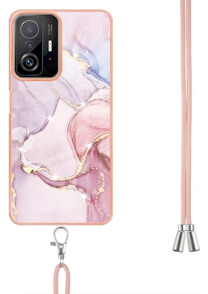Xiaomi 11T/11T Pro Mermer Anti-Scratch Yumuşak Tampon Crossbody (Yurt Dışından)