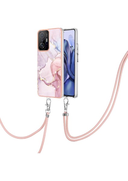 Xiaomi 11T/11T Pro Mermer Anti-Scratch Yumuşak Tampon Crossbody (Yurt Dışından)