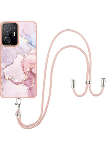 Xiaomi 11T/11T Pro Mermer Anti-Scratch Yumuşak Tampon Crossbody (Yurt Dışından)