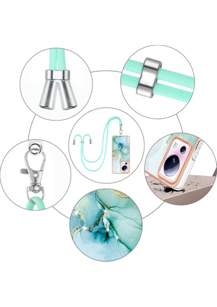 Xiaomi 13 Lite 5g Tampon Mermer Anti-Scratch Yumuşak Crossbody Kayış (Yurt Dışından)