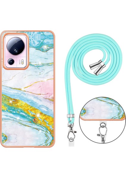 Xiaomi 13 Lite 5g Tampon Mermer Anti-Scratch Yumuşak Crossbody Kayış (Yurt Dışından)