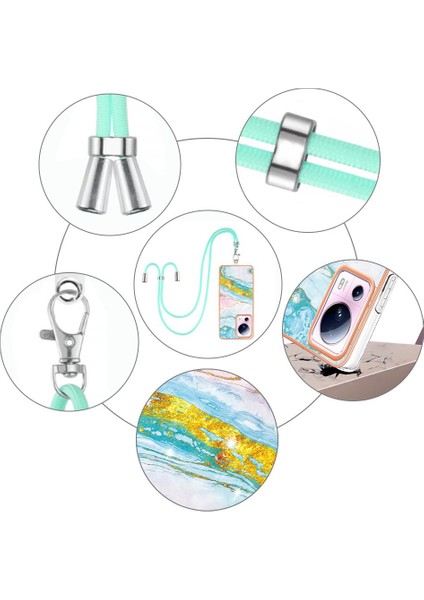 Xiaomi 13 Lite 5g Tampon Mermer Anti-Scratch Yumuşak Crossbody Kayış (Yurt Dışından)
