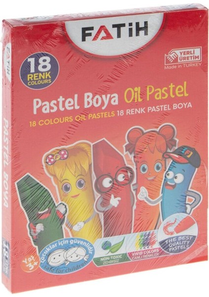 Pastel Boya 18 Renk Karton Kutu 50330/F 3307