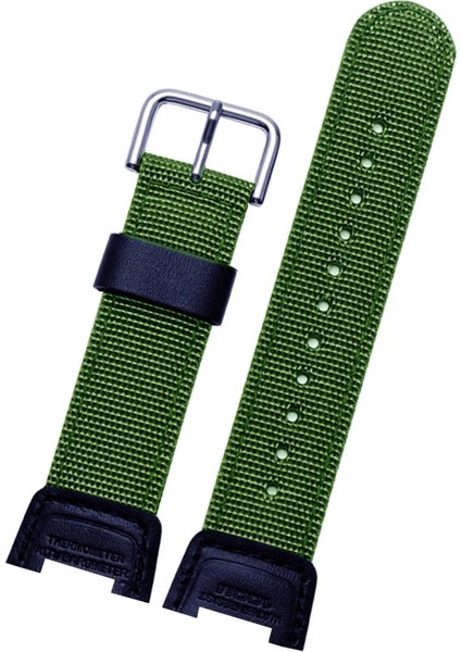 Casio Sgw 100 Saat Uyumlu Haki Renk Kumaş Tekstil Saat Kordonu Kayışı