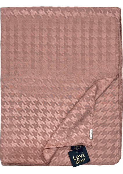 Jakarlı Şal - Kazayağı - Koyu Pudra