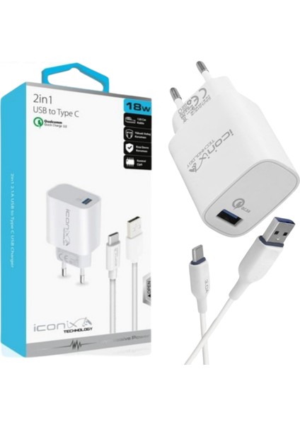 Ev Tipi 2 In 1 USB / Type-C Şarj Cihazı