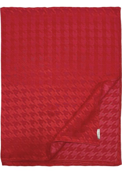 Jakarlı Şal - Kazayağı - Kırmızı