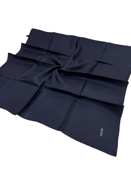 Düz Ipek Eşarp Twill - Lacivert 921