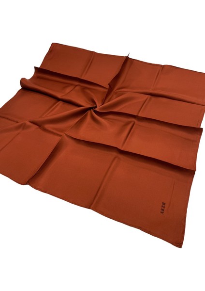 Düz Ipek Eşarp Twill - Kiremit 963