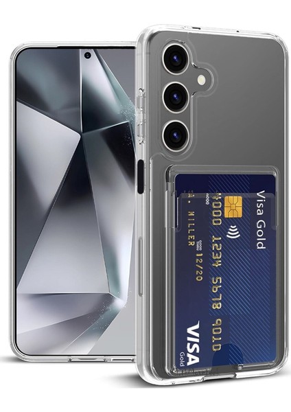 Samsung Galaxy A25 Kılıf Cardy Şeffaf Kartlık Cepli Kapak