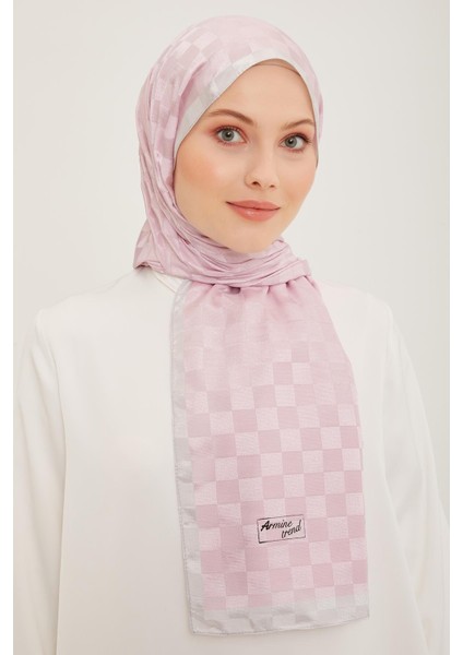 Trend Janjan Şal - Dama - Soft Pembe 90