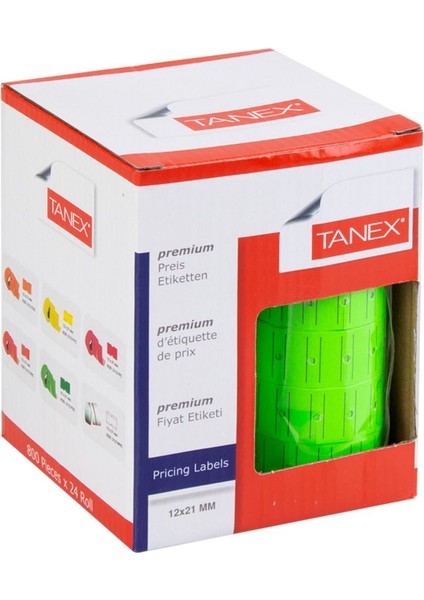 Fiyat Etiketi 12X21 Fosforlu Yeşil 24 Lü