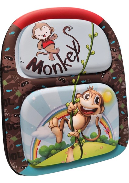 Monkey Kabartma Anaokul Çantası 7837