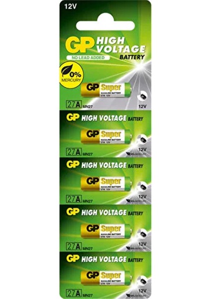 27A-C5 12V Alkalin 5li Kartela