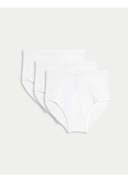 3'lü Saf Pamuklu Staynew™ Brief Külot Seti