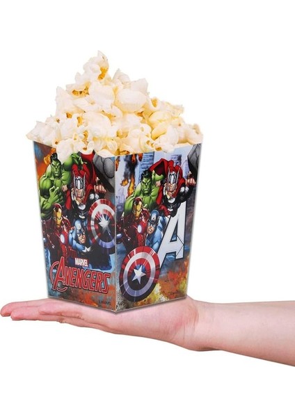 Avengers Konsepti Mısır Popcorn Kutusu - 8 Adet