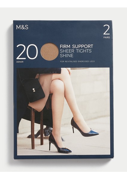 Yüksek Sıkılıkta 2'li 20 Denye Külotlu Çorap Seti modelleri