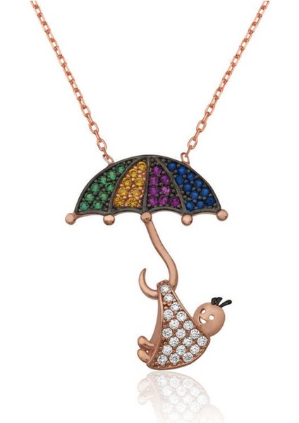 925 Ayar Gümüş Doğan Bebek Kolye