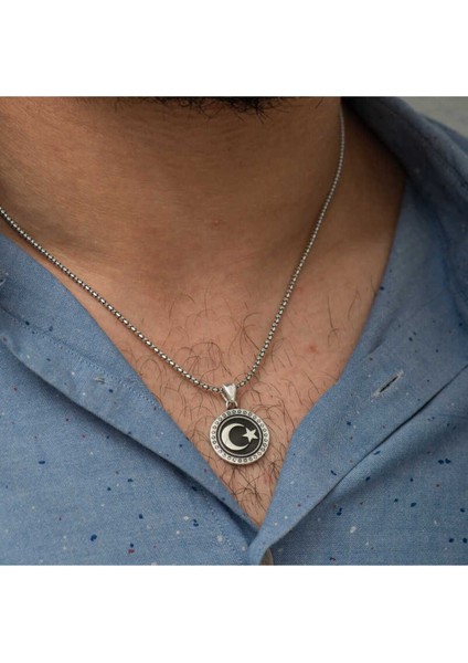 925 Ayar Gümüş Ay Yıldız Kolye