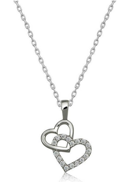 925 Ayar Gümüş Kalp Kadın Kolye