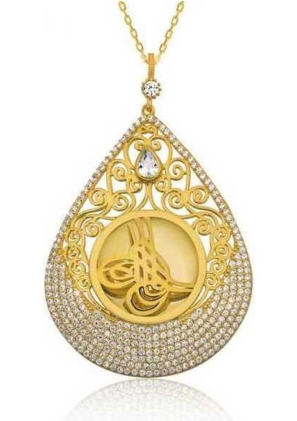 925 Ayar Gümüş Tuğra Kadın Kolye