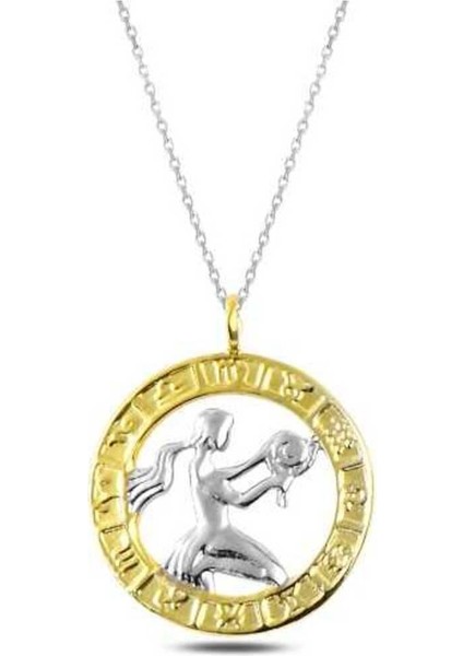 925 Ayar Gümüş Gold Başak Burcu Kolye